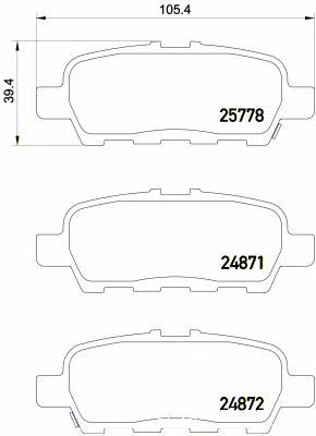 BREMBO p56087 -  Комплект тормозных колодок, дисковый тормоз