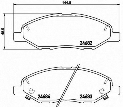 BREMBO p56088 -  Комплект тормозных колодок, дисковый тормоз