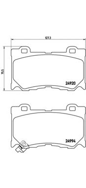 BREMBO p56089 -  Комплект тормозных колодок, дисковый тормоз