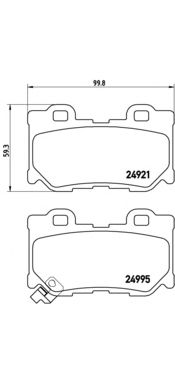 BREMBO p56095 -  Комплект тормозных колодок, дисковый тормоз
