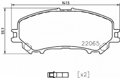 BREMBO p56099 -  Комплект тормозных колодок, дисковый тормоз