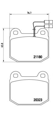 BREMBO p59003 -  Комплект тормозных колодок, дисковый тормоз
