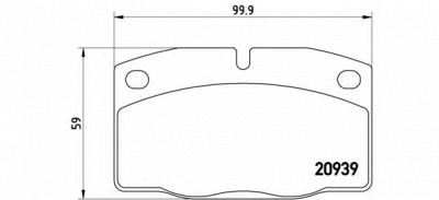 BREMBO p59005 -  Комплект тормозных колодок, дисковый тормоз