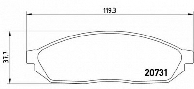 BREMBO p59007 -  Комплект тормозных колодок, дисковый тормоз