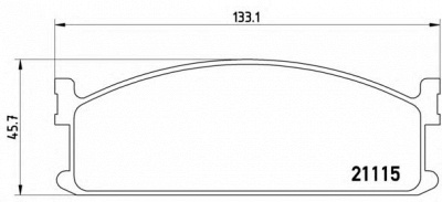 BREMBO p59008 -  Комплект тормозных колодок, дисковый тормоз