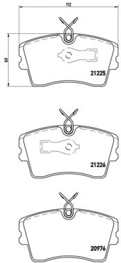 BREMBO p59009 -  Комплект тормозных колодок, дисковый тормоз