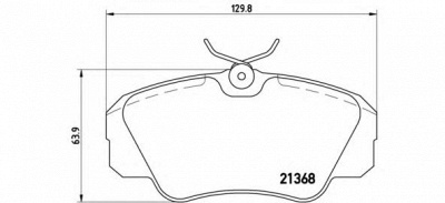 BREMBO p59016 -  Комплект тормозных колодок, дисковый тормоз