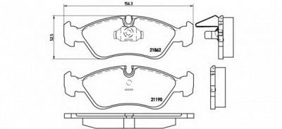 BREMBO p59017 -  Комплект тормозных колодок, дисковый тормоз