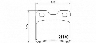 BREMBO p59018 -  Комплект тормозных колодок, дисковый тормоз