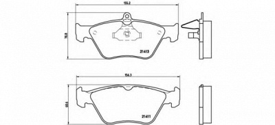 BREMBO p59019 -  Комплект тормозных колодок, дисковый тормоз