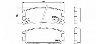 BREMBO p59021 -  Комплект тормозных колодок, дисковый тормоз
