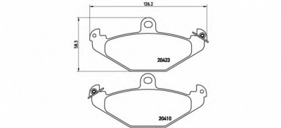 BREMBO p59026 -  Комплект тормозных колодок, дисковый тормоз