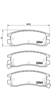 BREMBO p59027 -  Комплект тормозных колодок, дисковый тормоз