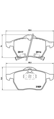 BREMBO p59029 -  Комплект тормозных колодок, дисковый тормоз