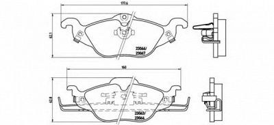BREMBO p59030 -  Комплект тормозных колодок, дисковый тормоз