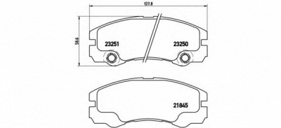 BREMBO p59033 -  Комплект тормозных колодок, дисковый тормоз