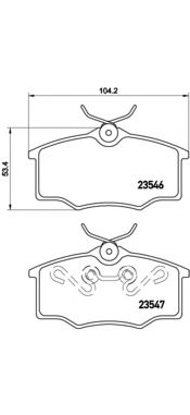 BREMBO p59034 -  Комплект тормозных колодок, дисковый тормоз