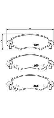BREMBO p59035 -  Комплект тормозных колодок, дисковый тормоз