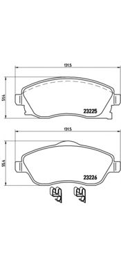 BREMBO p59036 -  Комплект тормозных колодок, дисковый тормоз