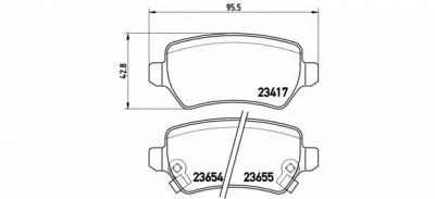 BREMBO p59038 -  Комплект тормозных колодок, дисковый тормоз