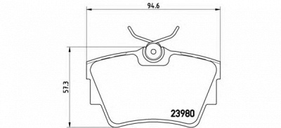 BREMBO p59041 -  Комплект тормозных колодок, дисковый тормоз