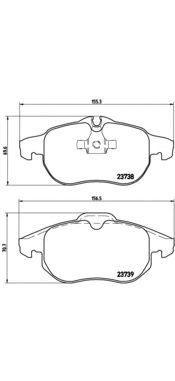 BREMBO p59043 -  Комплект тормозных колодок, дисковый тормоз