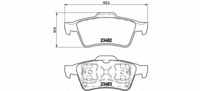 BREMBO p59044 -  Комплект тормозных колодок, дисковый тормоз