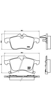 BREMBO p59045 -  Комплект тормозных колодок, дисковый тормоз