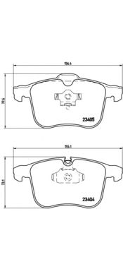 BREMBO p59046 -  Комплект тормозных колодок, дисковый тормоз