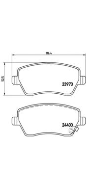 BREMBO p59050 -  Комплект тормозных колодок, дисковый тормоз
