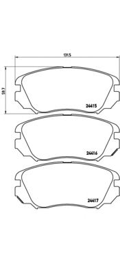 BREMBO p59054 -  Комплект тормозных колодок, дисковый тормоз