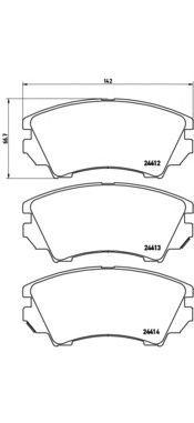 BREMBO p59055 -  Комплект тормозных колодок, дисковый тормоз