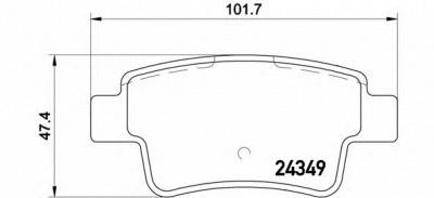 BREMBO p59057 -  Комплект тормозных колодок, дисковый тормоз