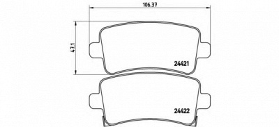 BREMBO p59059 -  Комплект тормозных колодок, дисковый тормоз