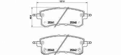 BREMBO p59082 -  Комплект тормозных колодок, дисковый тормоз