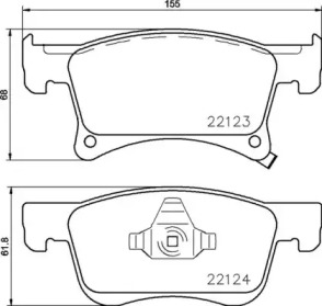 BREMBO p59083 -  Комплект тормозных колодок, дисковый тормоз