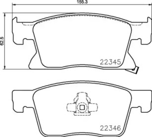 BREMBO p59091 -  Комплект тормозных колодок, дисковый тормоз