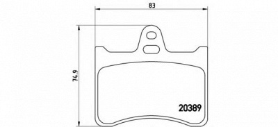 BREMBO p61019 -  Комплект тормозных колодок, дисковый тормоз