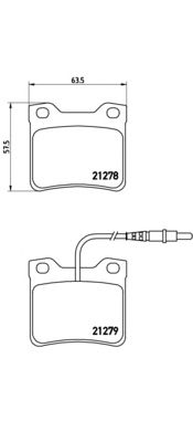 BREMBO p61038 -  Комплект тормозных колодок, дисковый тормоз