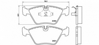 BREMBO p61049 -  Комплект тормозных колодок, дисковый тормоз