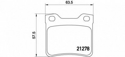 BREMBO p61058 -  Комплект тормозных колодок, дисковый тормоз