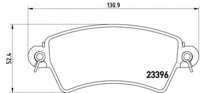 BREMBO p61065 -  Комплект тормозных колодок, дисковый тормоз