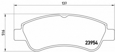 BREMBO p61066 -  Комплект тормозных колодок, дисковый тормоз