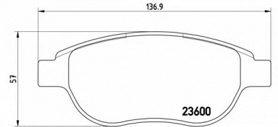 BREMBO p61068 -  Комплект тормозных колодок, дисковый тормоз