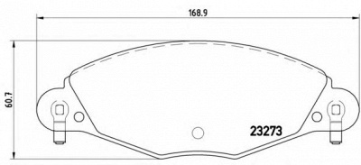 BREMBO p61072 -  Комплект тормозных колодок, дисковый тормоз