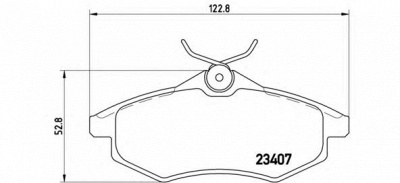 BREMBO p61074 -  Комплект тормозных колодок, дисковый тормоз