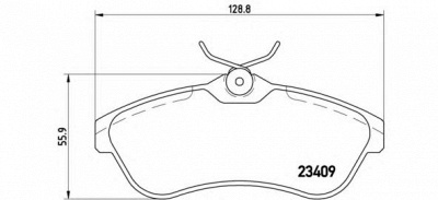 BREMBO p61075 -  Комплект тормозных колодок, дисковый тормоз