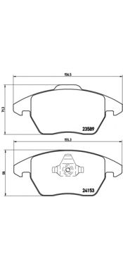 BREMBO p61076 -  Комплект тормозных колодок, дисковый тормоз