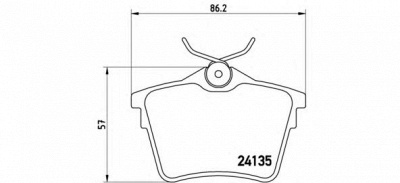 BREMBO p61079 -  Комплект тормозных колодок, дисковый тормоз