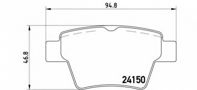BREMBO p61080 -  Комплект тормозных колодок, дисковый тормоз
